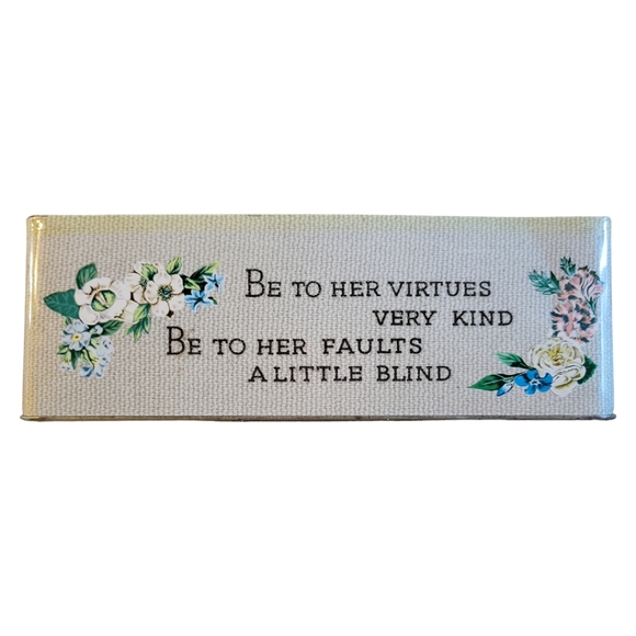 Vtg Bless This House Collectible Cookie Tin Carrs Biscuit Co. Floral - Picture 2 of 8